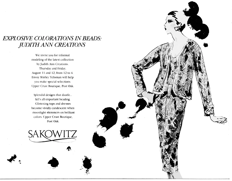 Judith Ann Creations ad Sakowitz 1983