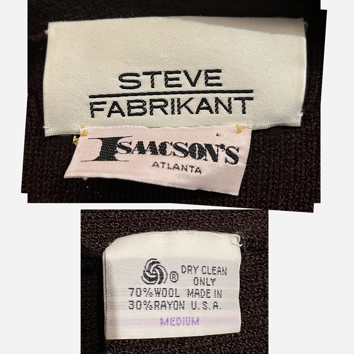 Steve Fabrikant, Issacon's Atlanta Label and care label