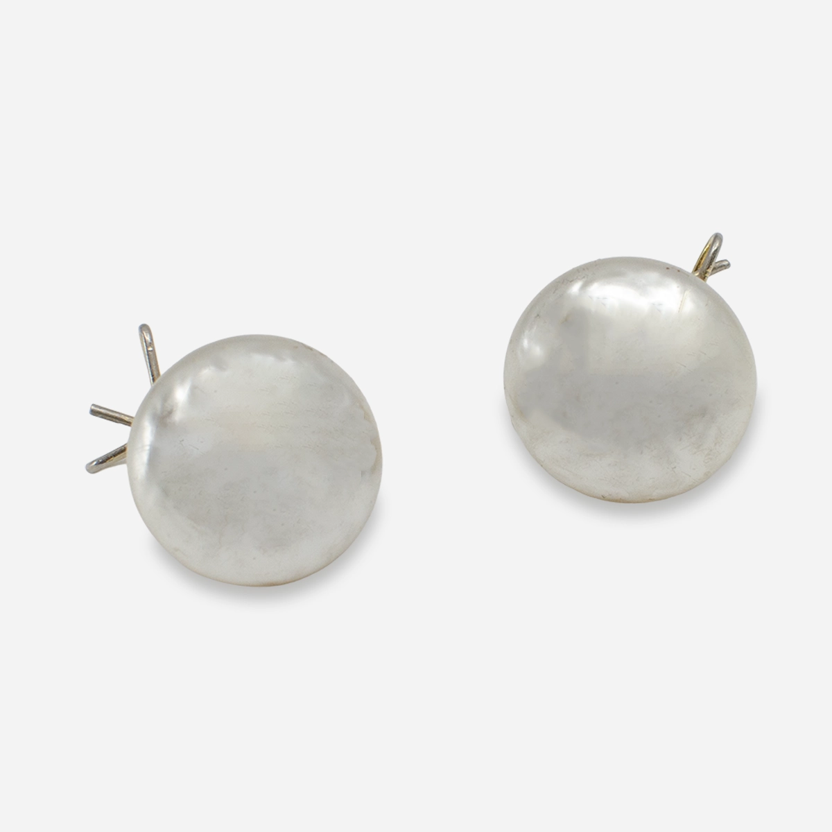 Vintage 1950s pearl wingback earrings Vintage 1950s pearl wingback earrings