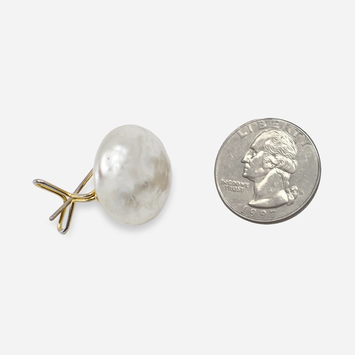 vtg 1950s pearl wingback earrings vtg 1950s pearl wingback earrings