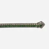 1920s crystal buckle bracelet Close-up of Diamonbar buckle motif with clear paste stones