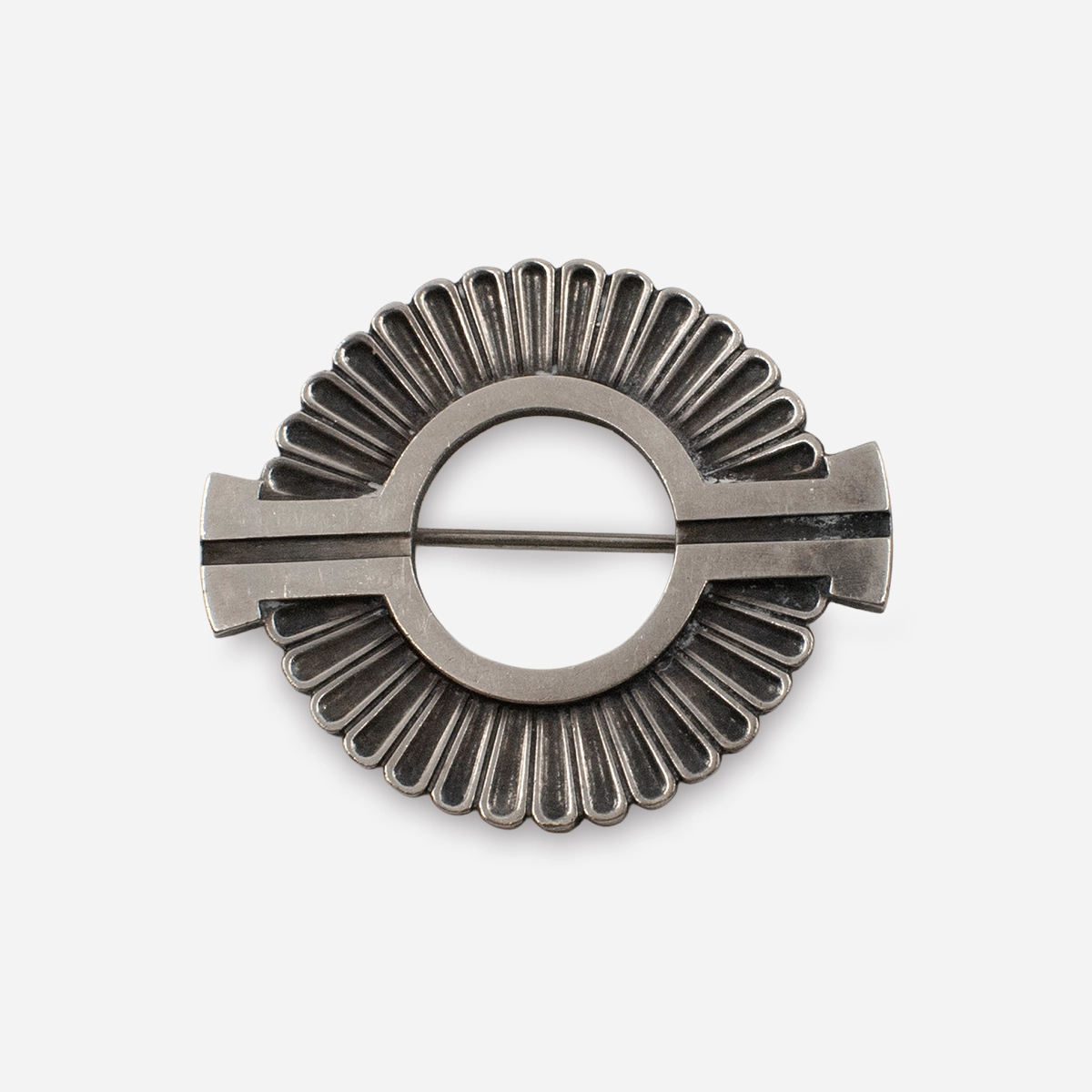 Georg Jensen sterling silver brooch Georg Jensen Denmark sterling silver modernist brooch pin #310 front view