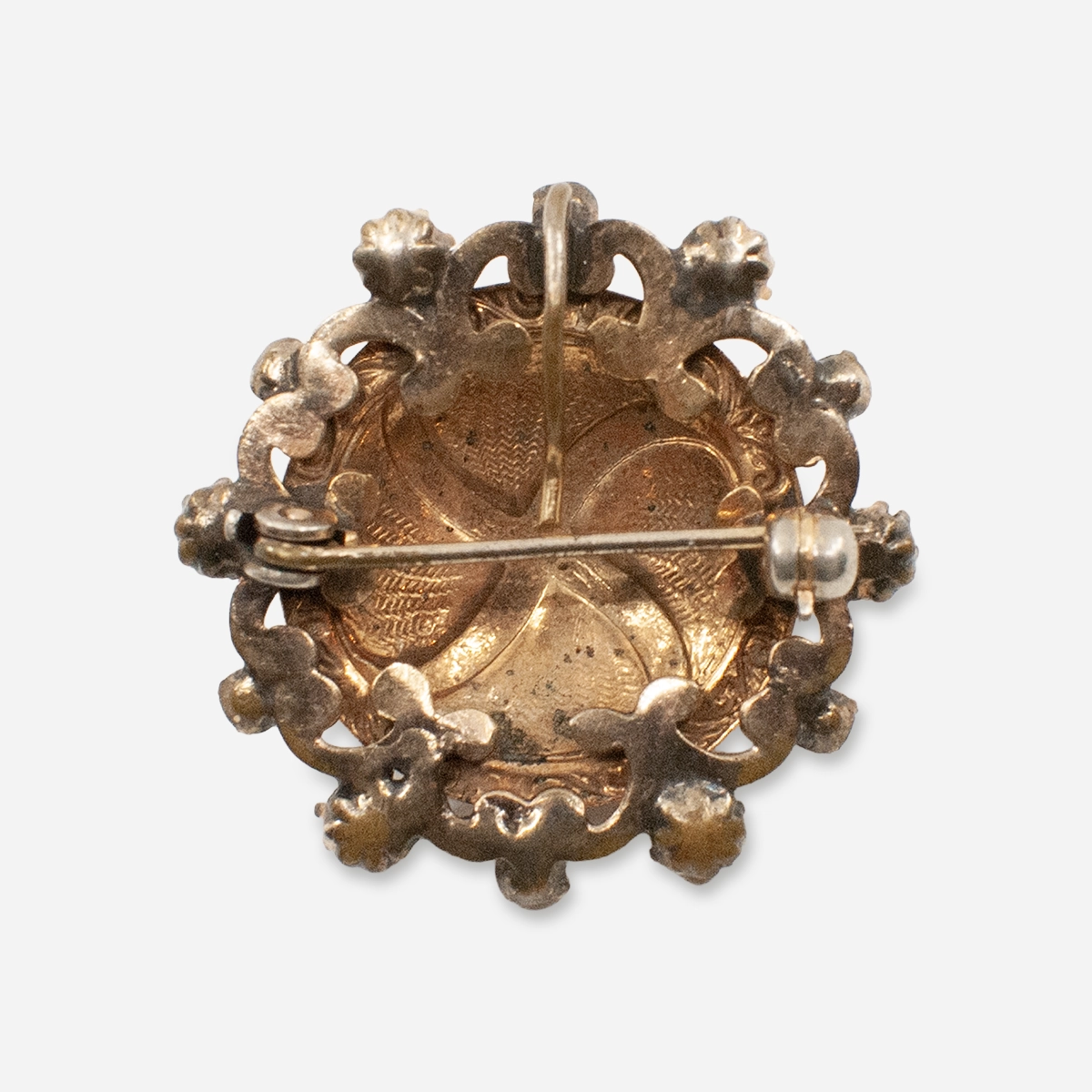Gold, enamel & crystal brooch