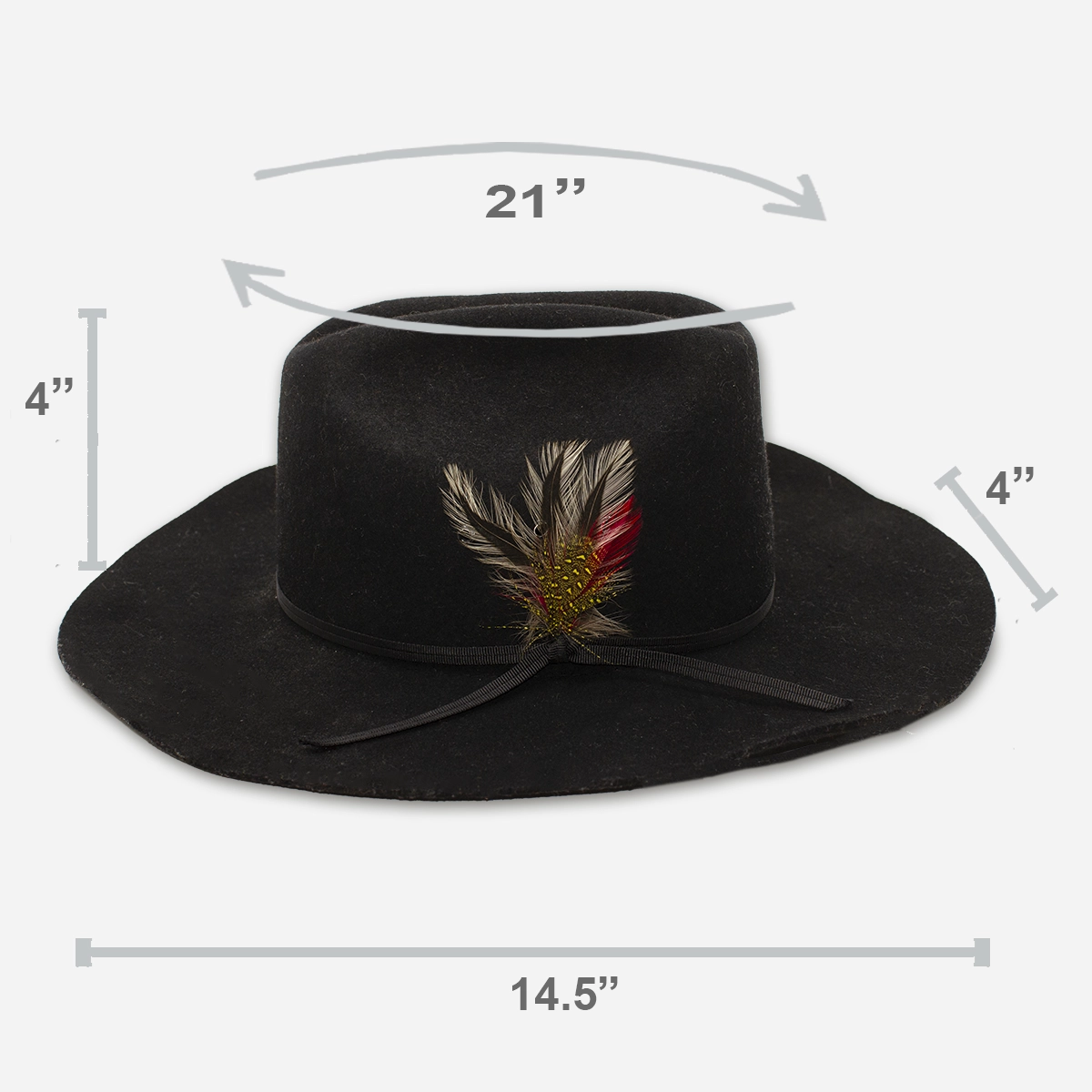 Turner cowboy hat size with measurements