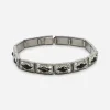antique Edwardian Onyx sterling bracelet