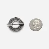 Georg Jensen Danish modern fluted wheel sterling brooch #310 size reference