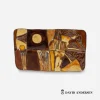 signed David Anderson Sterling silver Enamel Brooch, autumn tones