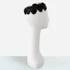 Side view of black vintage sequin pillbox cocktail hat