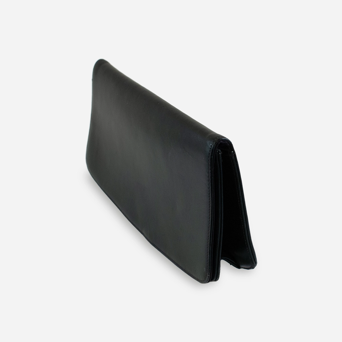 vintage navy blue leather clutch