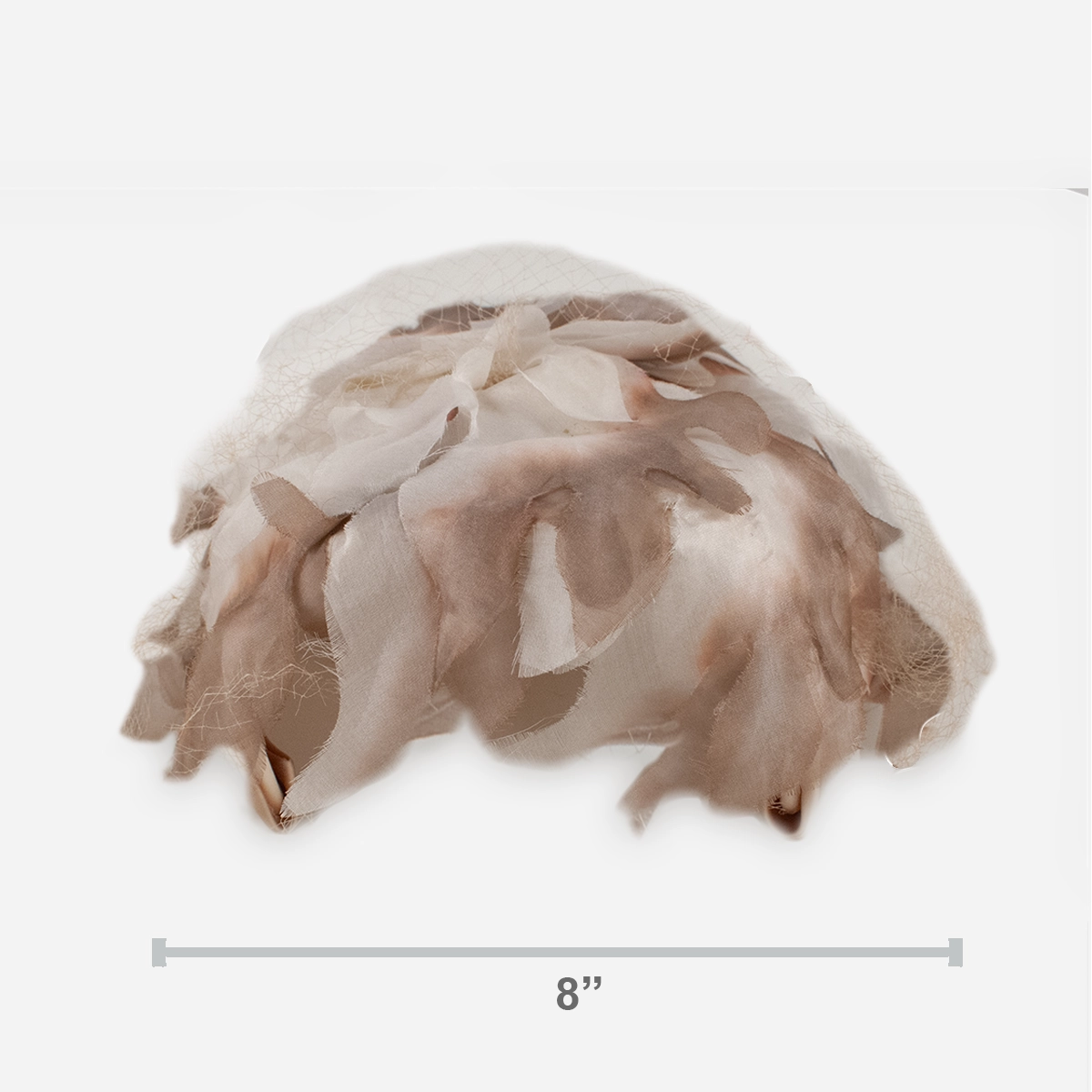 1950s dusty pink close hat size with measurements