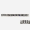 Amethyst paste stone bracelet Top view of antique Simmons filigree bracelet, articulated links with clasp