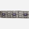 Antique sterling silver and amethyst bracelet Edwardian amethyst paste bracelet showing rectangular filigree links.