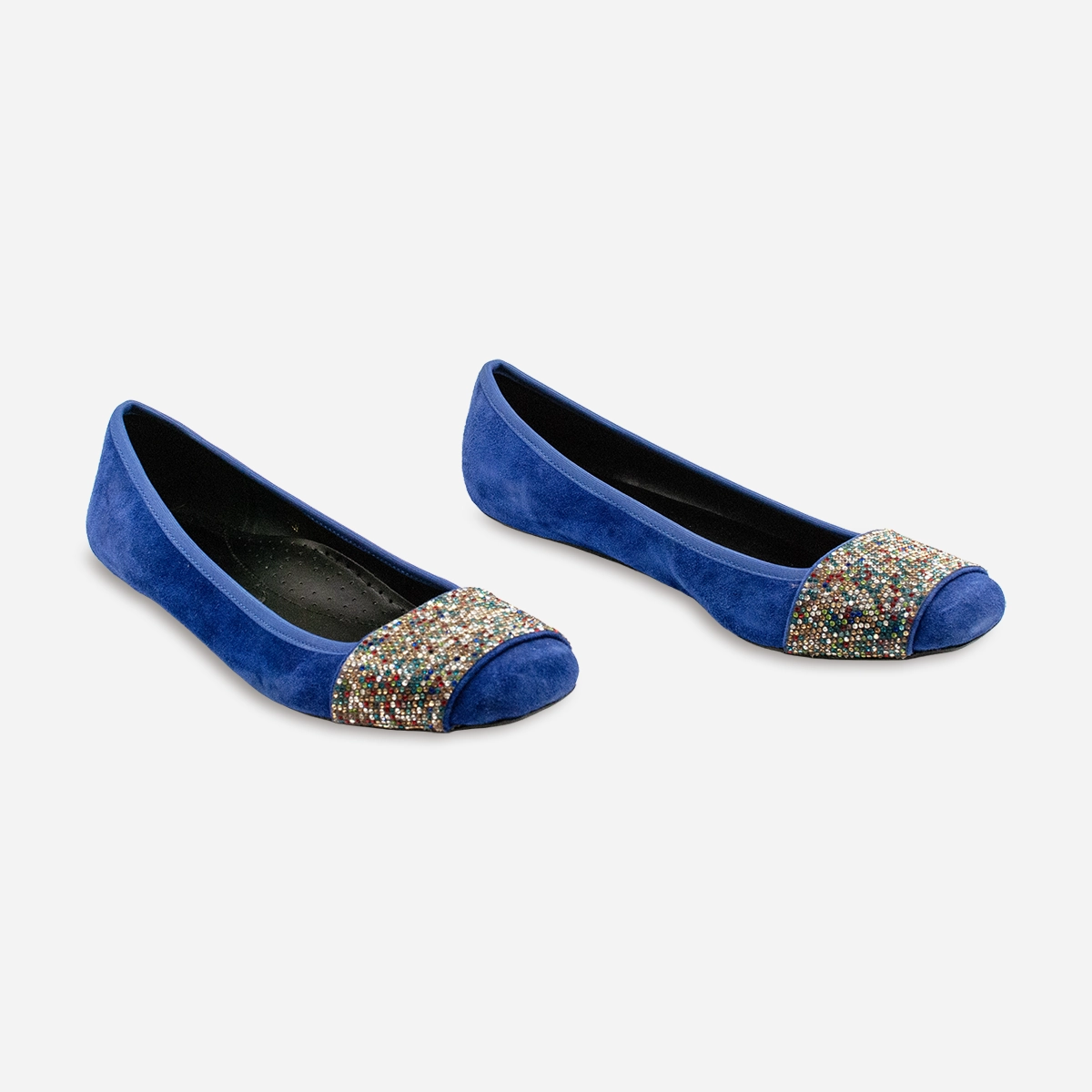 blue evening shoes ide view of vintage Vaneli blue suede evening shoes