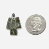 green turquoise slab earrings size Green turquoise slab inlay earrings size reference