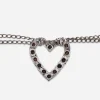 silver heart charm bracelet back