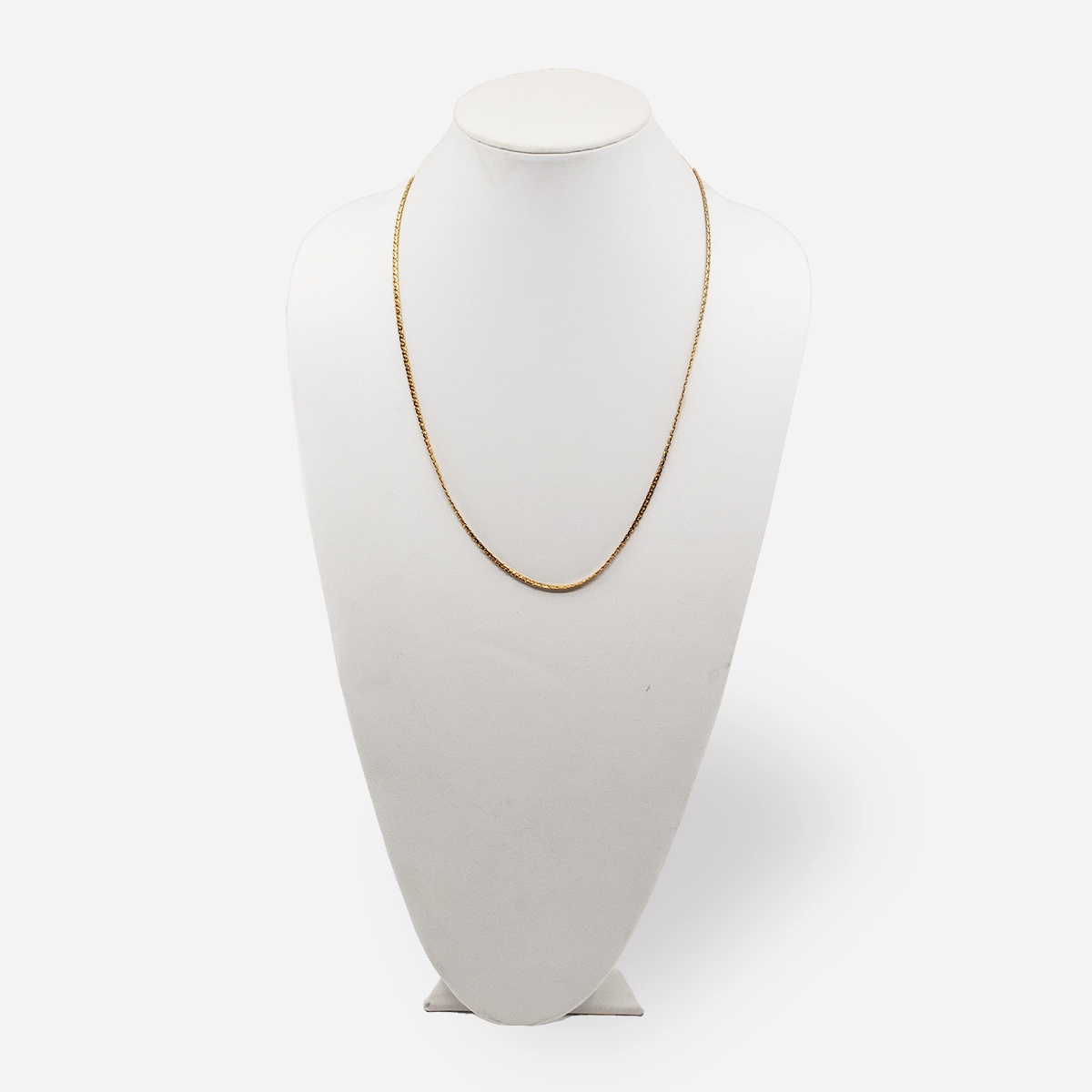 Vintage crown trifari 24" box chain necklace