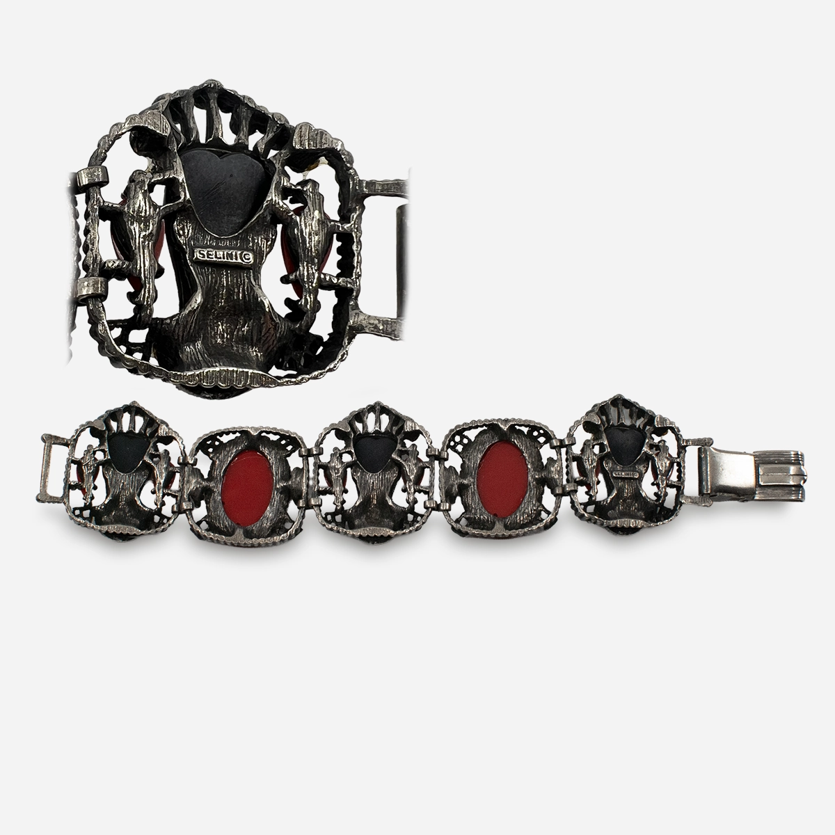 signed selini 1950s bracelet mark