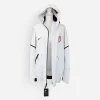 NIke hooded olympics jacket Nike Team USA 2018 Winter Olympic Windrunner jacket front view with hood