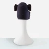Back view of 1950s Archie Eason draped cloche with oversized grosgrain bow