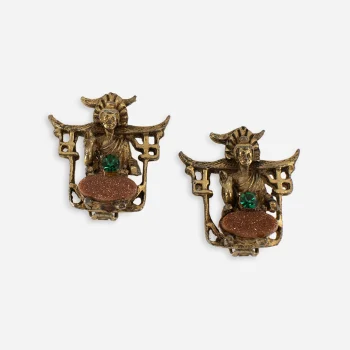 vintage Bodhisattva clip earrings