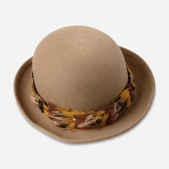 op view of 1970s Fabini wool bowler hat