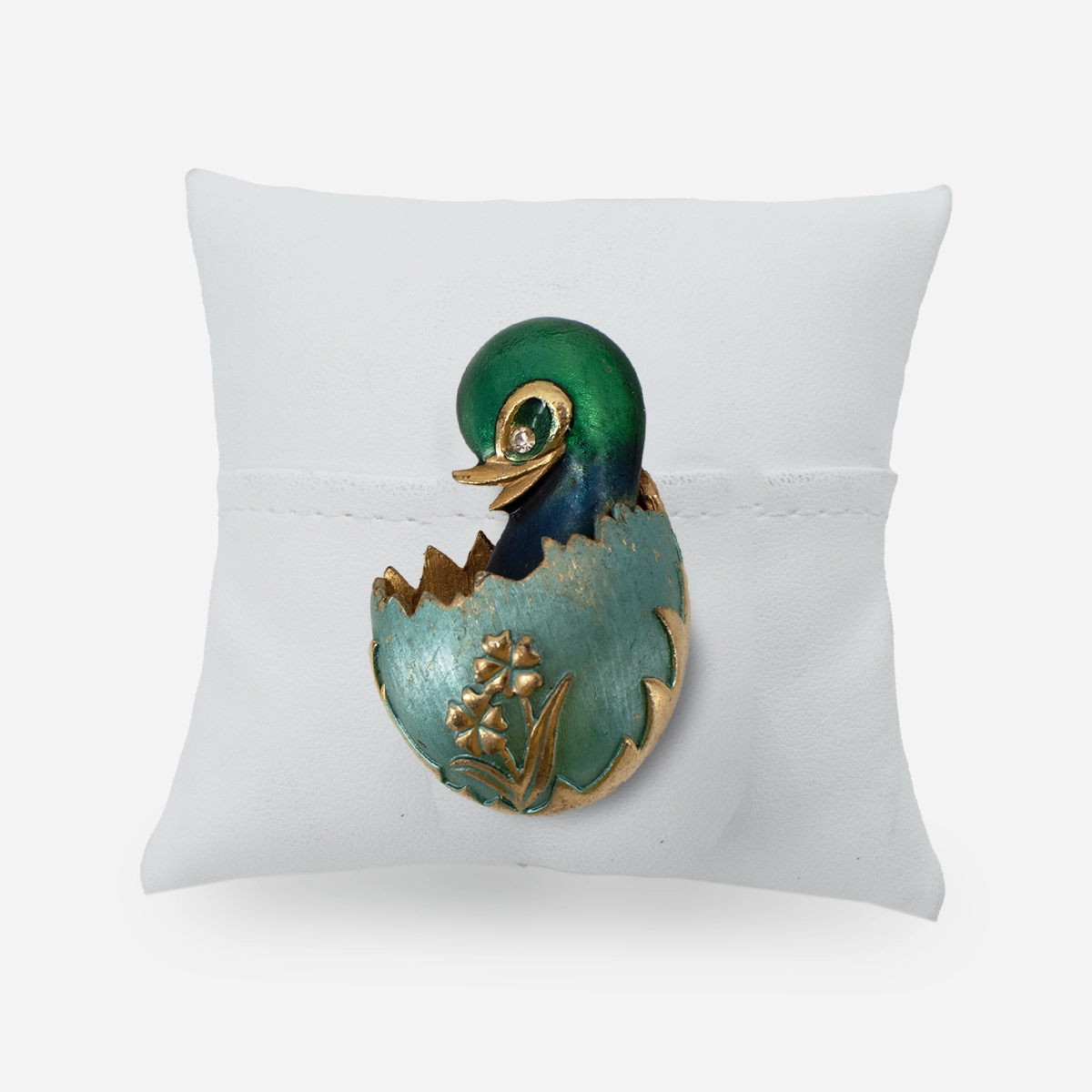 1950s Chick in Egg Brooch