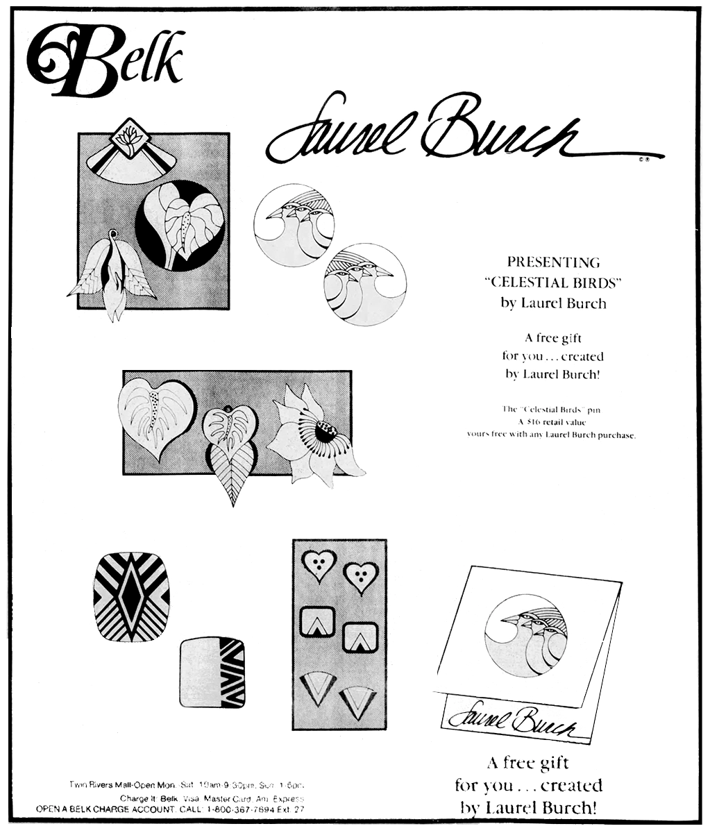 Laurel Burch Celestial birds ad 1987
