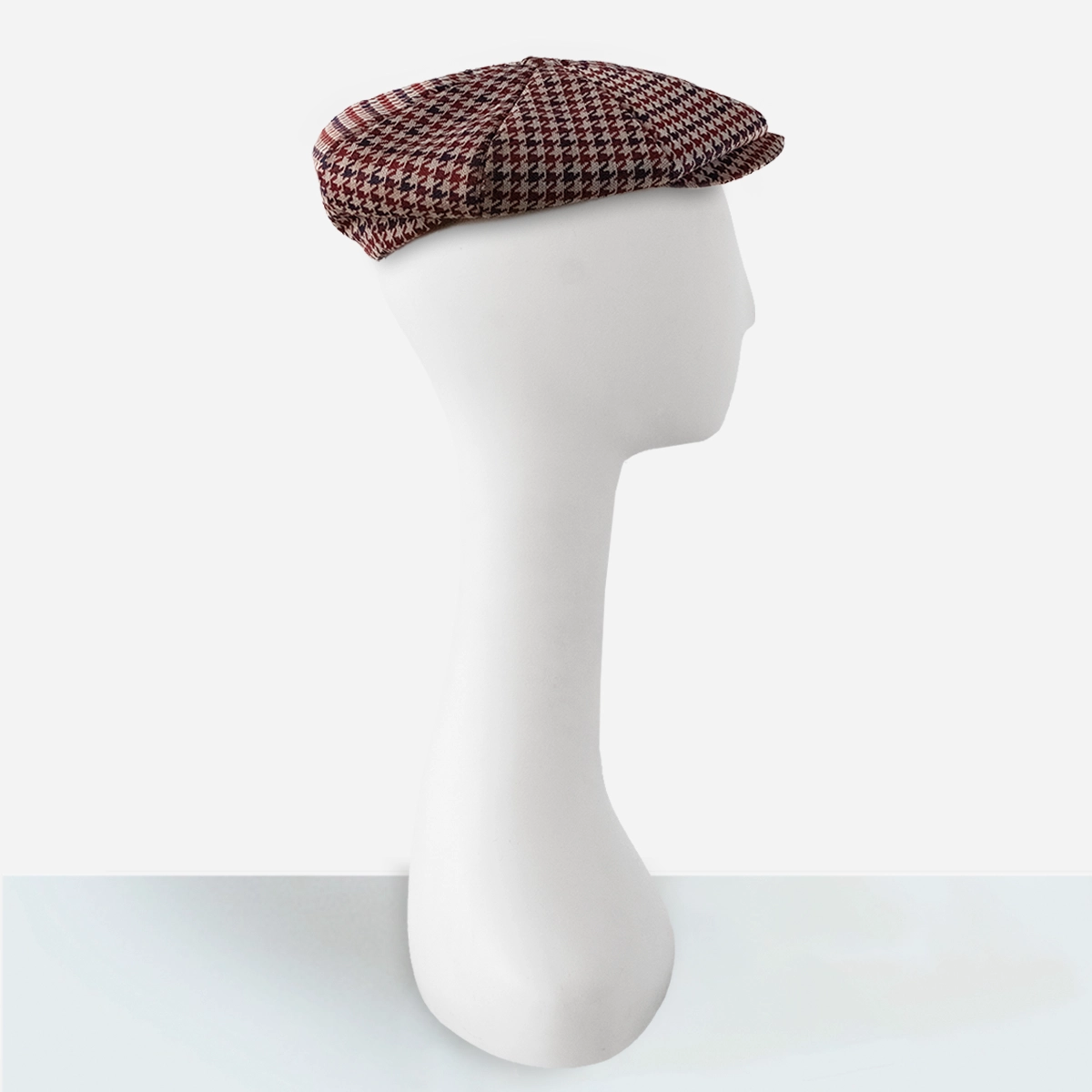 burgundy mens newsboy cap vintage burgundy houndstooth newsboy cap