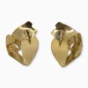 vintage gold & enamel abstract earrings