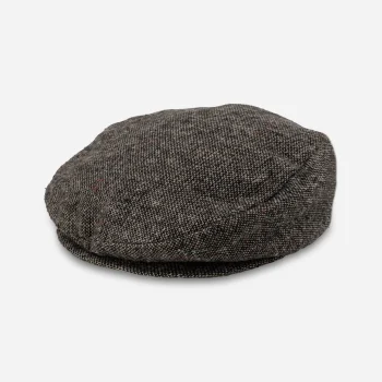 Vintage Gray Tweed Flat Cap