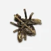 Vintage fly brooch back view gold tone pin clasp detail