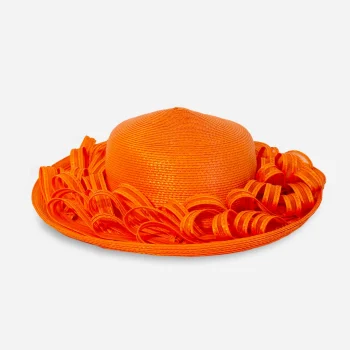 Orange kentucky derby hat