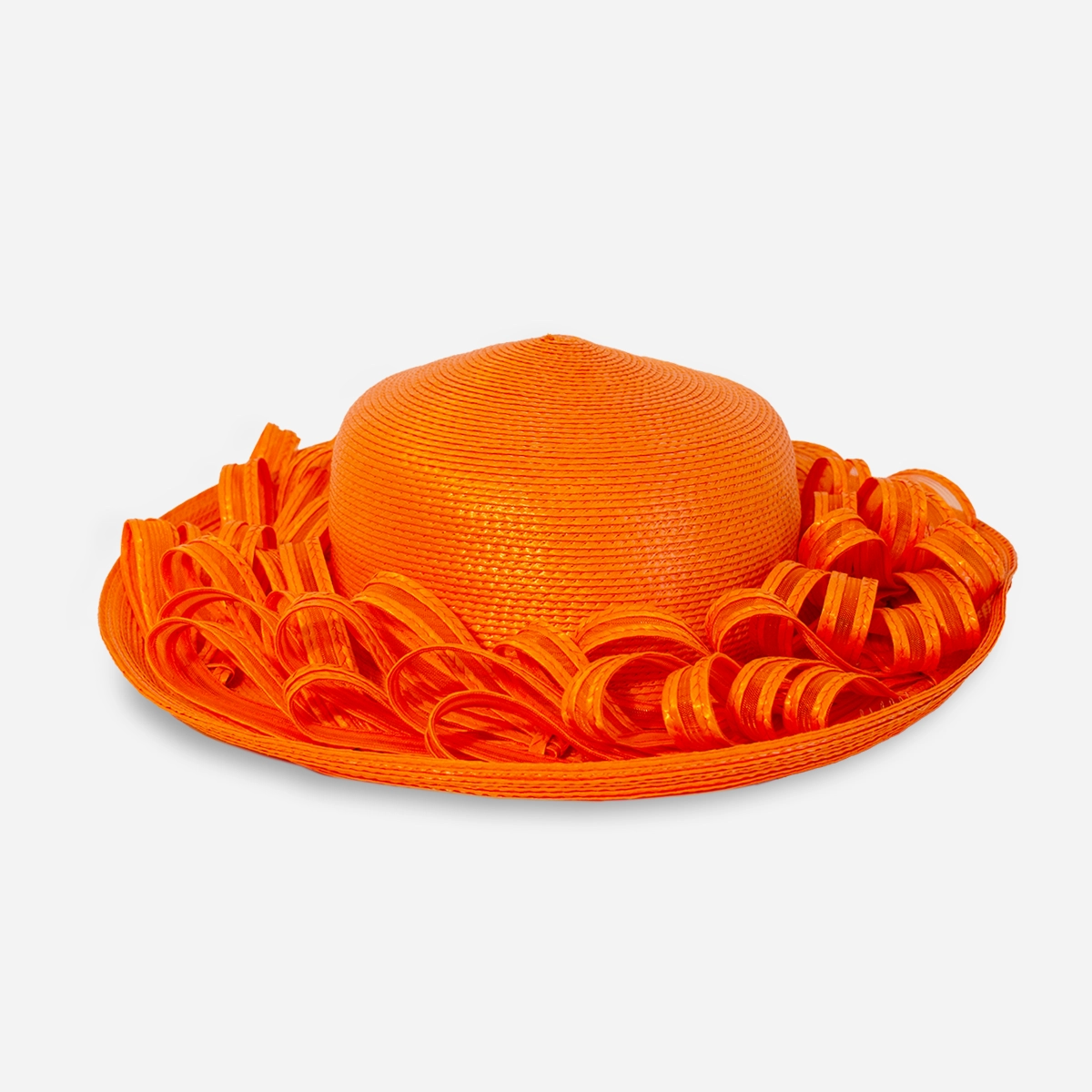 Orange kentucky derby hat