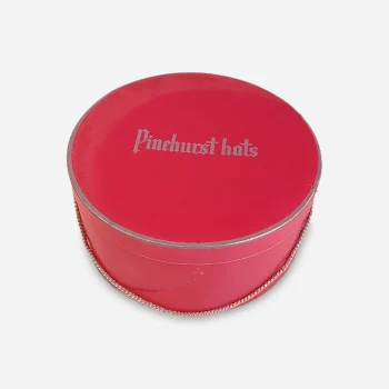 Vintage pink hatbox with pinehurst label