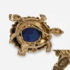 signed kjl turtle brooch