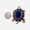 vintage blue turtle brooch