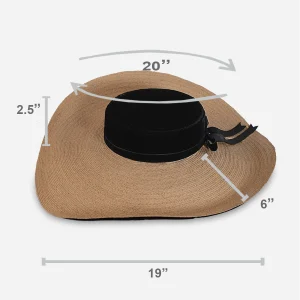vintage cartwheel Hat sizing with measurements