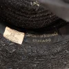 1930s Carson Pirie Scott hat label Carson Pirie Scott & Co. Chicago label inside 1930s black straw tilt hat.