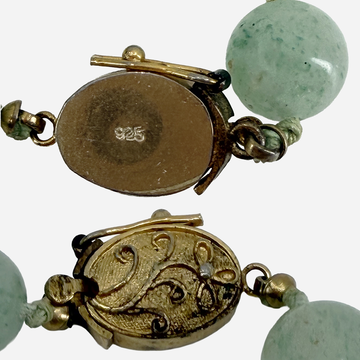 925 gold-tone locking clasp
