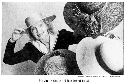Newspaper Photo of Maybelle Smith milliner from Akron Ohio