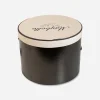 black & white vintage hatbox black & white vintage hatbox