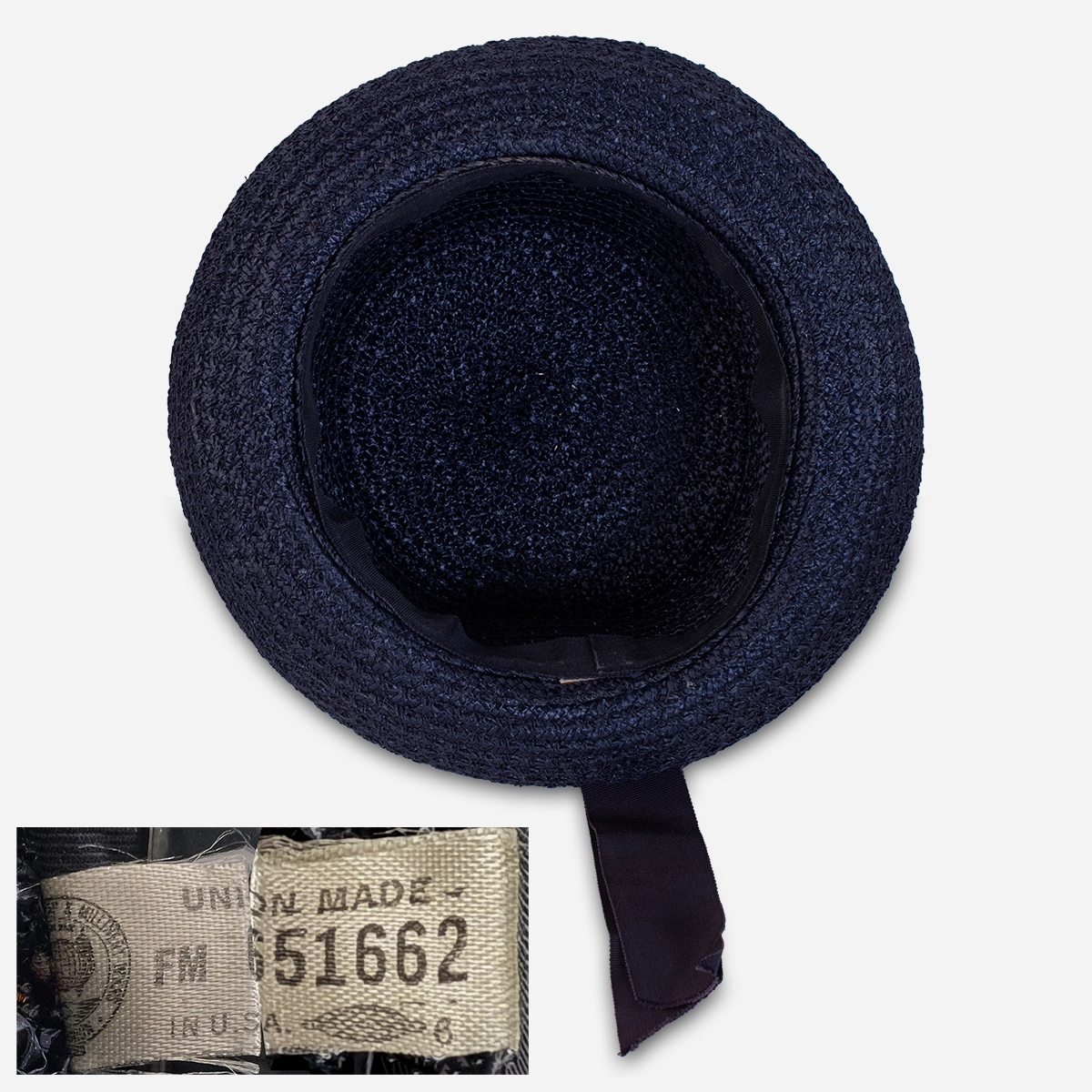 vintage blue straw hat vintage blue straw hat