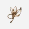Vintage white floral scatter pin back Vintage white floral scatter pin back