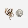 milk glass scatter pin size mall vintage milk glass flower brooch shown beside a quarter for scale