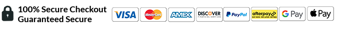 100% secure checkout with secure payment options
