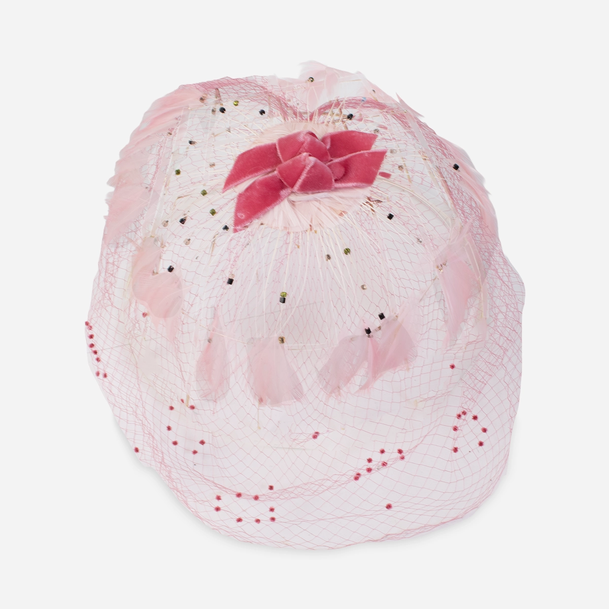 vintage pink netting hat vintage pink netting hat