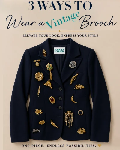 3 ways to wear a vintage brooch