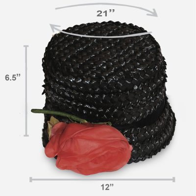 Black straw hat sizing