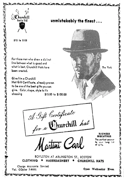 Churchill hat ad 1958