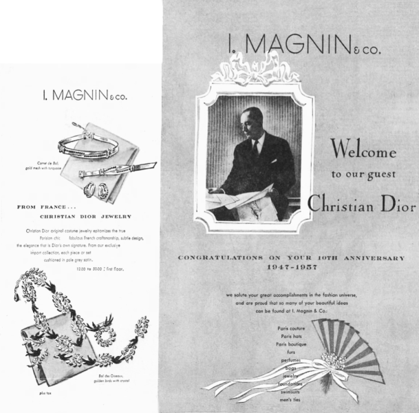 Dior jewelry ad 1957 Christian Dior 1957 adverstisement